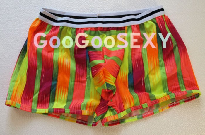 RB157 HOT MEN BOXER BRIEF POUCH STRIPES