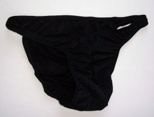 K319H Hot Sexy Mens Bikini Cool Sheer Shiny Rio Back BLACK