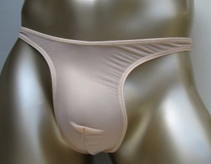 R1550 Hot Mens Sexy Thong sheer knit Nude color