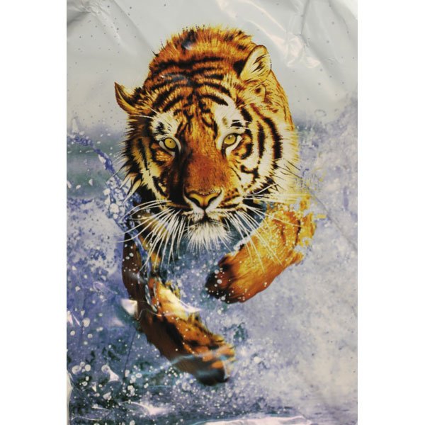 Orange Black Strip Tiger Big Cat Queen Mink Style Blanket