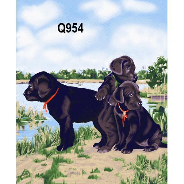 Black Lab Puppy Dogs Animal Theme Queen Mink Style Blanket