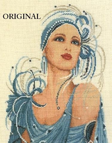 Art Deco Flapper Cross Stitch Pattern ETP
