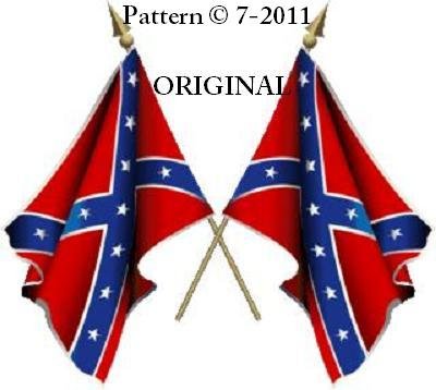 Confederate Flag Cross Stitch Pattern Rebel...STATES RIGHTS...~ETP~