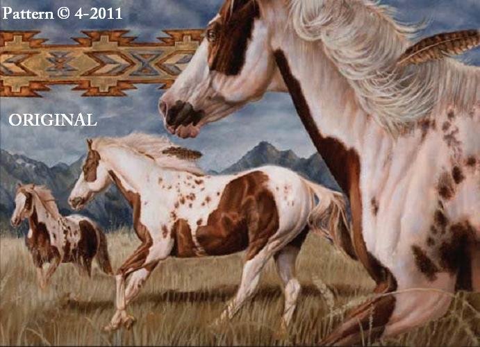 Spotted Ponies 2 Cross Stitch Pattern Western Horses ~ETP~