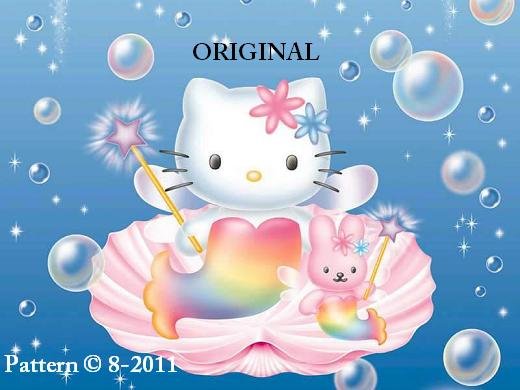 Hello Kitty Rainbow Mermaid Cross Stitch Pattern ~ETP~