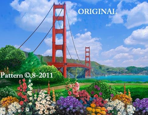 Golden Gate Bridge Cross Stitch Pattern ~ETP~