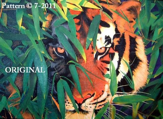 Tiger~Looking @ You! Cross Stitch Pattern Cats ~ETP~