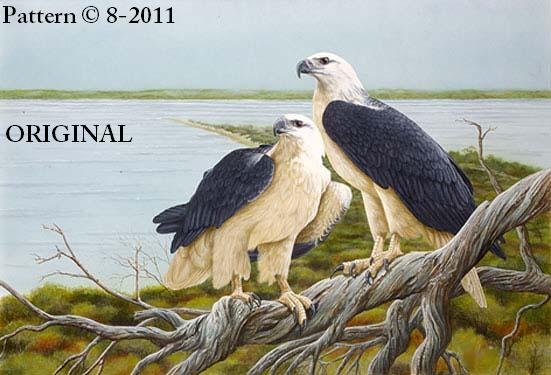 2 Sea Eagles Cross Stitch Pattern Birds ~ETP~