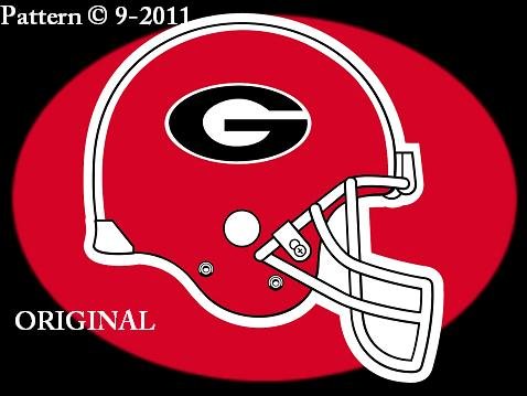 Georgia Bulldogs Helmet Cross Stitch Pattern Football ~ETP~