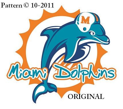 Miami Dolphins #1 Cross Stitch Pattern Football ~ETP~