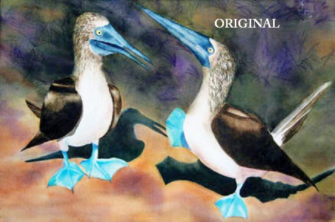 Blue Footed Booby Cross Stitch Pattern Sea Bird ETP