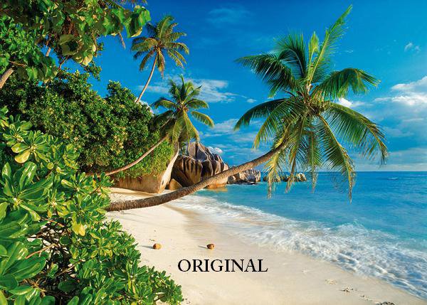 Coconut Beach Cross Stitch Pattern Tropical Hawaii ETP