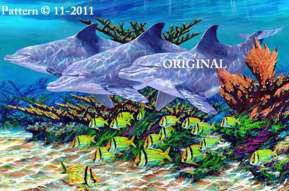 The 3 Dolphin~eers... ~Counted~ Cross Stitch Pattern ETP
