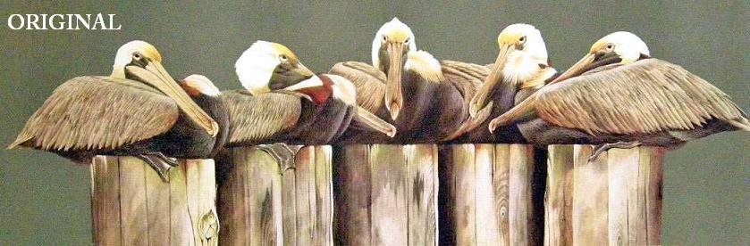 Pelican Pier COUNTED Cross Stitch Pattern ETP