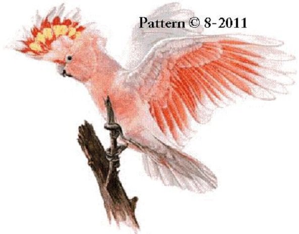 Major Mitchell's Cockatoo Leadbeater's... ~Counted~ Cross Stitch Pattern ETP