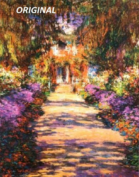 Claude Monet Il Viale Del Giardino... ~Counted~ Cross Stitch Pattern