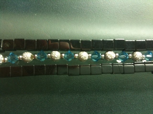 Hematite, Crystal and Sterling silver