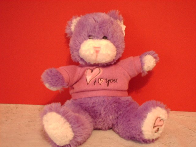 Purple "I Love You" T-Shirt Bear