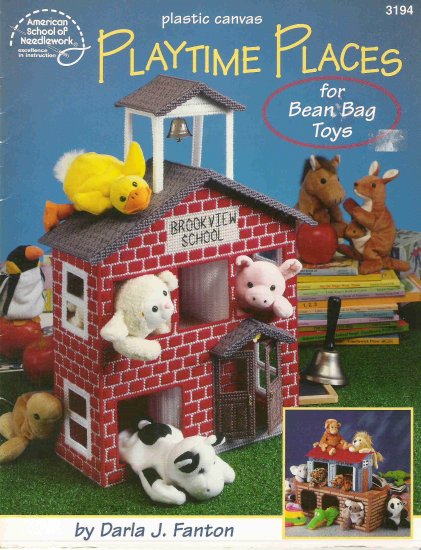 Playtime Places in Plastic Canvas for Bean Bag Toys
