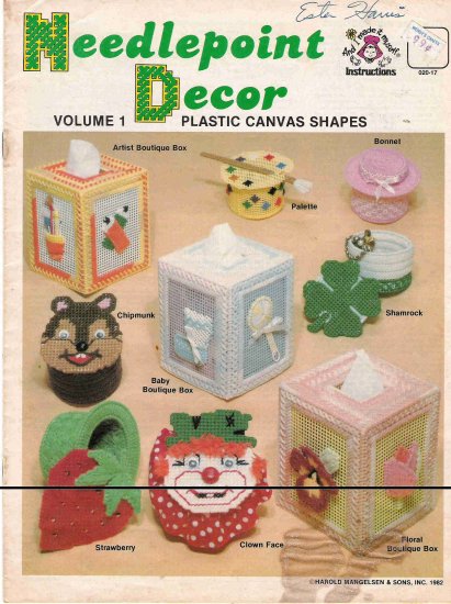 Needlepoint Decor Volume 1 Plastic Canvas Shapes #2PCSC