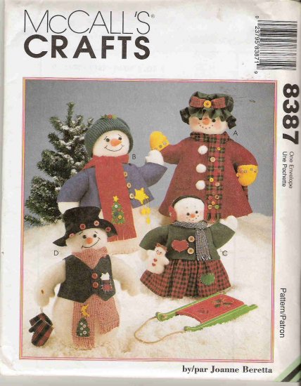 McCall's Crafts 8387 Snow Family