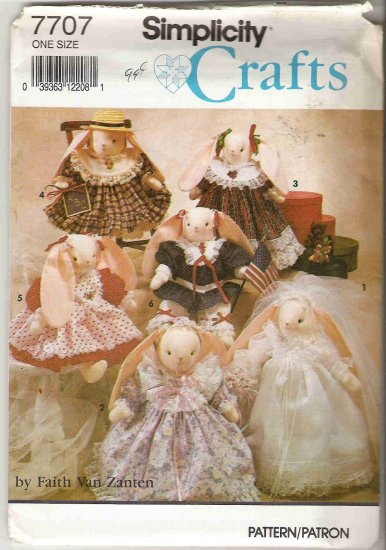Simplicity Crafts 7707 Bunny with Seasonal Wardrobe