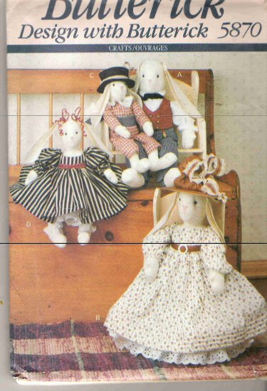 Butterick 5870 Family of Bunnies