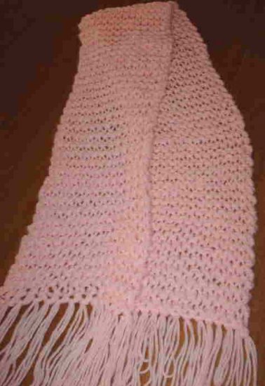 Pink Knitted Winter Scarf