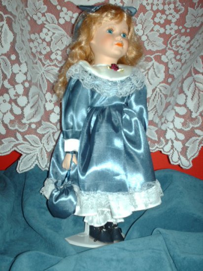 15" Blue Damsil with Blonde Hair