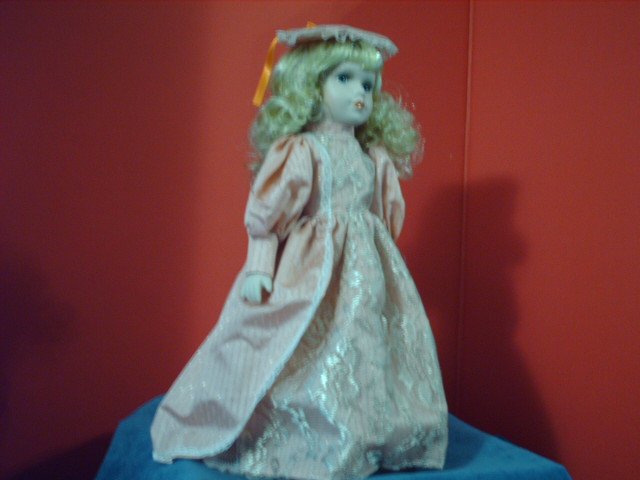 15" Pink Lady with Blonde Hair