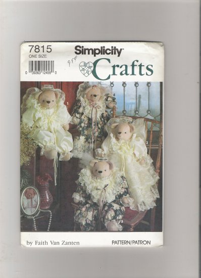 Simplicity 7815 Stuffed Bears and Clothing
