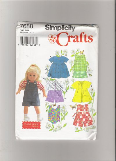 Simplicity 7688 Clothes for 18" Doll