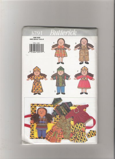 Butterick 3791 Ethnic Doll, Clothes and Carrier