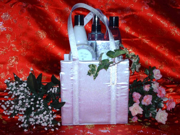 Lovely Lilac Purse - Bath Gift Basket