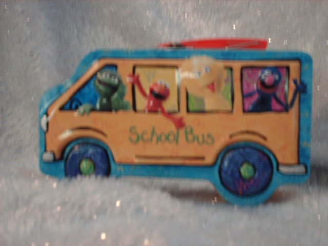 Sesame Street Character School Bus Tin Box
