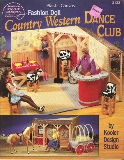 Plastic Canvas Fashion Doll Country Western Dance Club Pattern Book #1PCSC