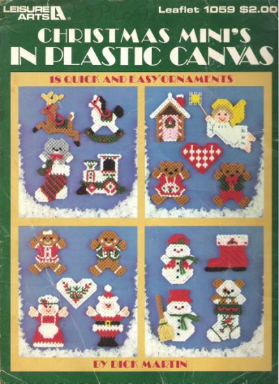 Leisure Arts Leaflet 1059 Christmas Mini's in Plastic Canvas #1PCSC