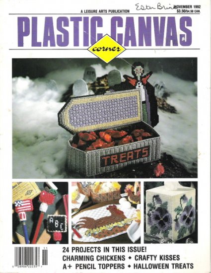 Plastic Canvas Corner a Leisure Arts Publication November 1992 #2PCSC