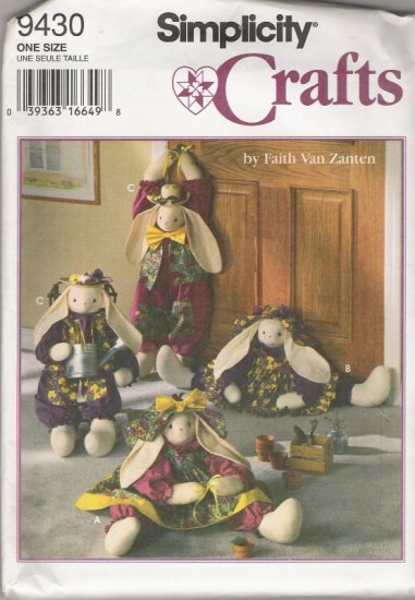 Simplicity Crafts 9430 by Faith Van Zanten 28" Bunnies
