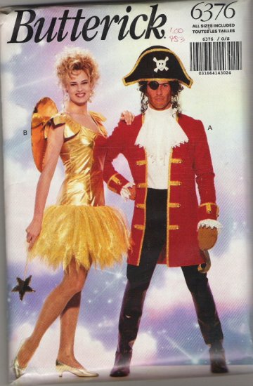 Butterick 6376 Adult Costumes all Sizes from X-Small to X-Large