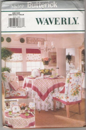 Butterick 5859 Waverly Tea TIme Accessories
