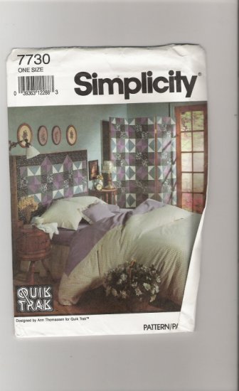 Simplicity 7730 Quik Trak Head Board Instructions including Wood Headboard