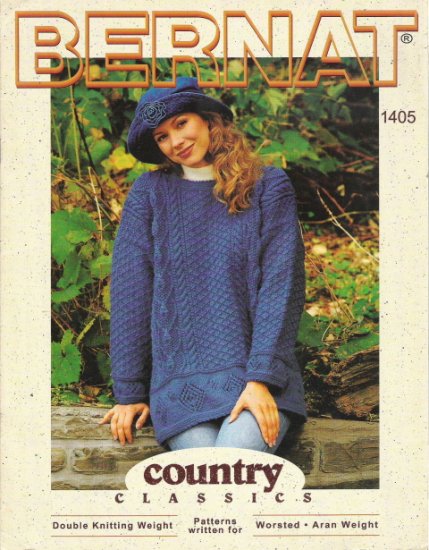 Bernat Country Classics Sweater for Man and Woman Leaflet 1405