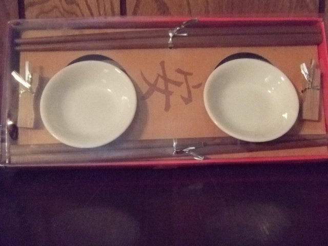 Chopsticks, Holders, and Sauce Bowl Set