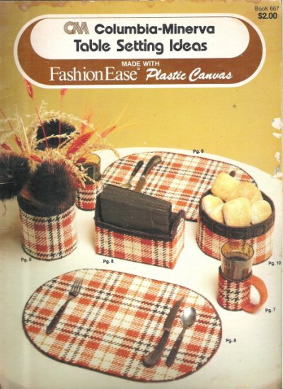 Columvia-Minerva Table Setting Ideas made with Fashion Ease Plastic Canvas #2PCSC