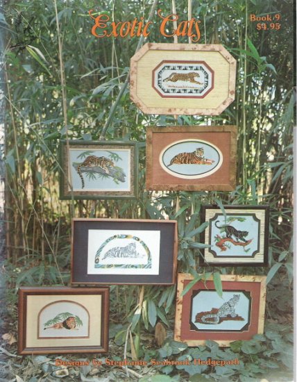 Exotic Cats Book 9 Counted Cross Stitch Book by Stephanie Seabrook Hedgepath