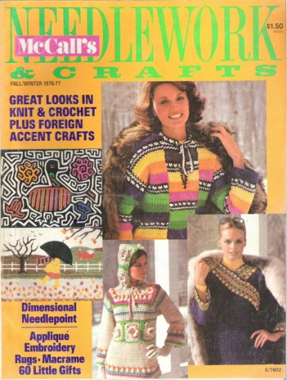 McCall's Needlework and Crafts Magazine Fall/Winter 1976-77 Vintage