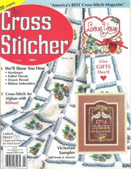 The Cross Stitcher Magazine February 1996 Volume 12 Number 6
