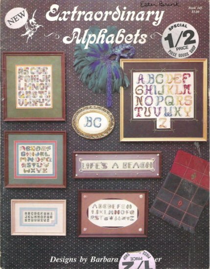 Extraordinary Alphabets Cross Stitch Chart Book