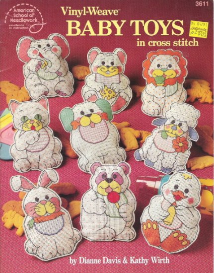 Vinyl-Weave Baby Toys in Cross Stitch by American School of Needlework